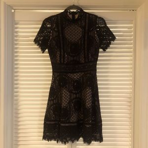 BB Dakota Black Eyelet Dress